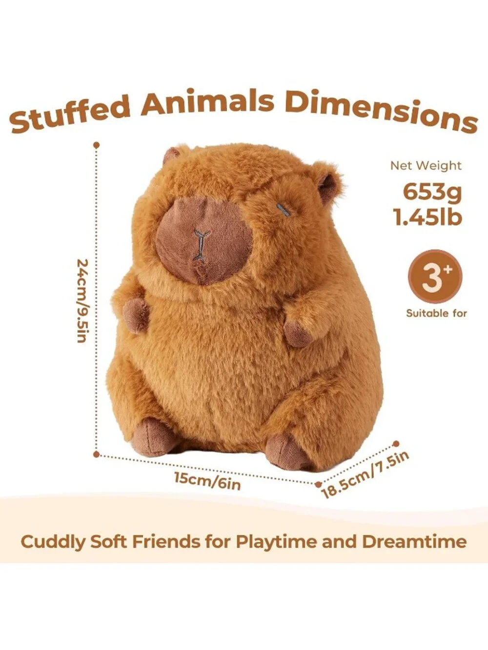Capybara Weighted Plush Lavender Scented Microwavable Heating Pad Cozy Toy
